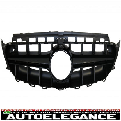 rear diffuser, exhaust tips and central grille suitable for mercedes e class c238 a238 amg sport line (2016+) e53 gt-r design all black 