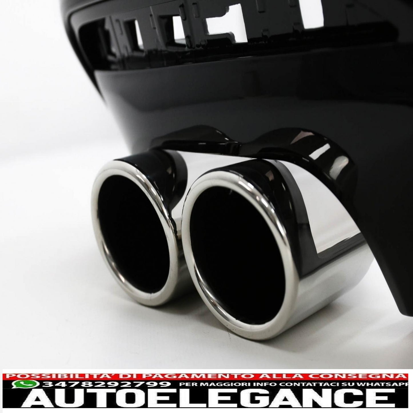 Diffusore mantovana paraurti posteriore adatto per audi a4 b9 8w facelift (2020 in poi) solo s-line nero