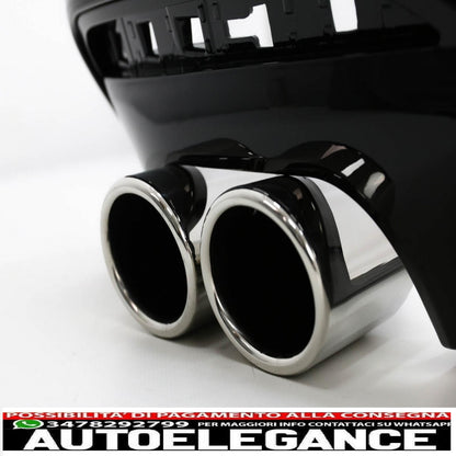 Diffusore mantovana paraurti posteriore adatto per audi a4 b9 8w facelift (2020 in poi) solo s-line nero