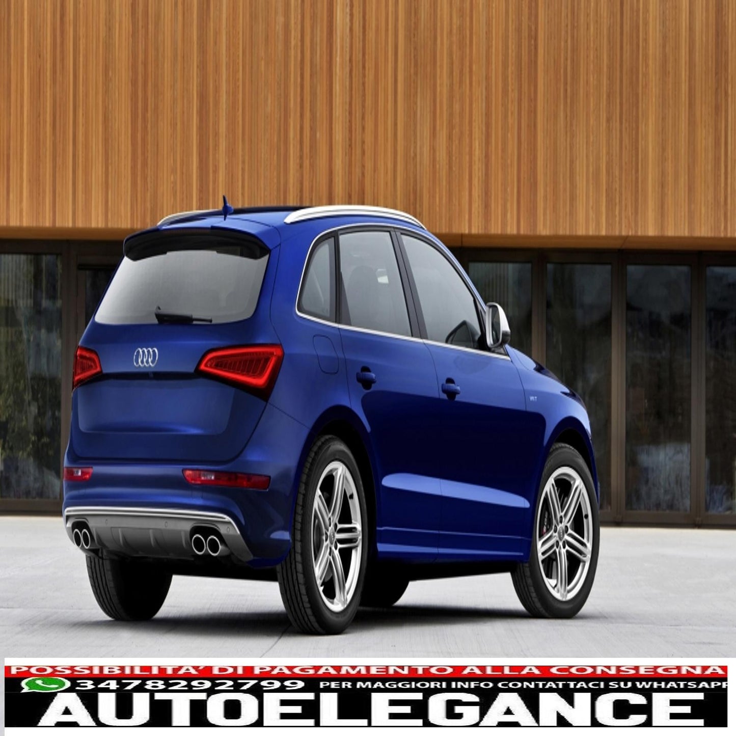 paraurti posteriore spoiler mantovana diffusore doppia uscita adatto per audi q5 8r facelift (2009-2016) paraurti s-line