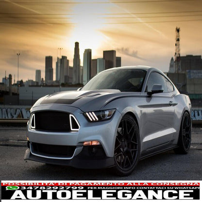 griglia anteriore con luci diurne a led adatta per ford mustang mk6 vi sesta generazione (2015-2017) design rtr