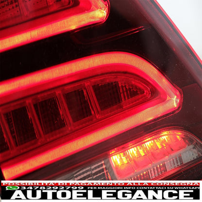 full led rear lights suitable for mercedes m class w166 (2012-2015) red white left