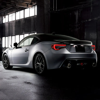 Set di fari per proiettori a doppio raggio e luci posteriori completamente a LED per Toyota 86 GT86 2012-2020 Subaru BRZ 2013-2020 Scion FR-S 2013-2020 (Edizioni LHD e RHD sui fari. Stili rossi chiari e fumé sui fanali posteriori)