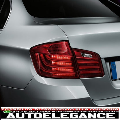 m performance led rear lights suitable for bmw 5 series f10 (2011-2017) transparent red lci design