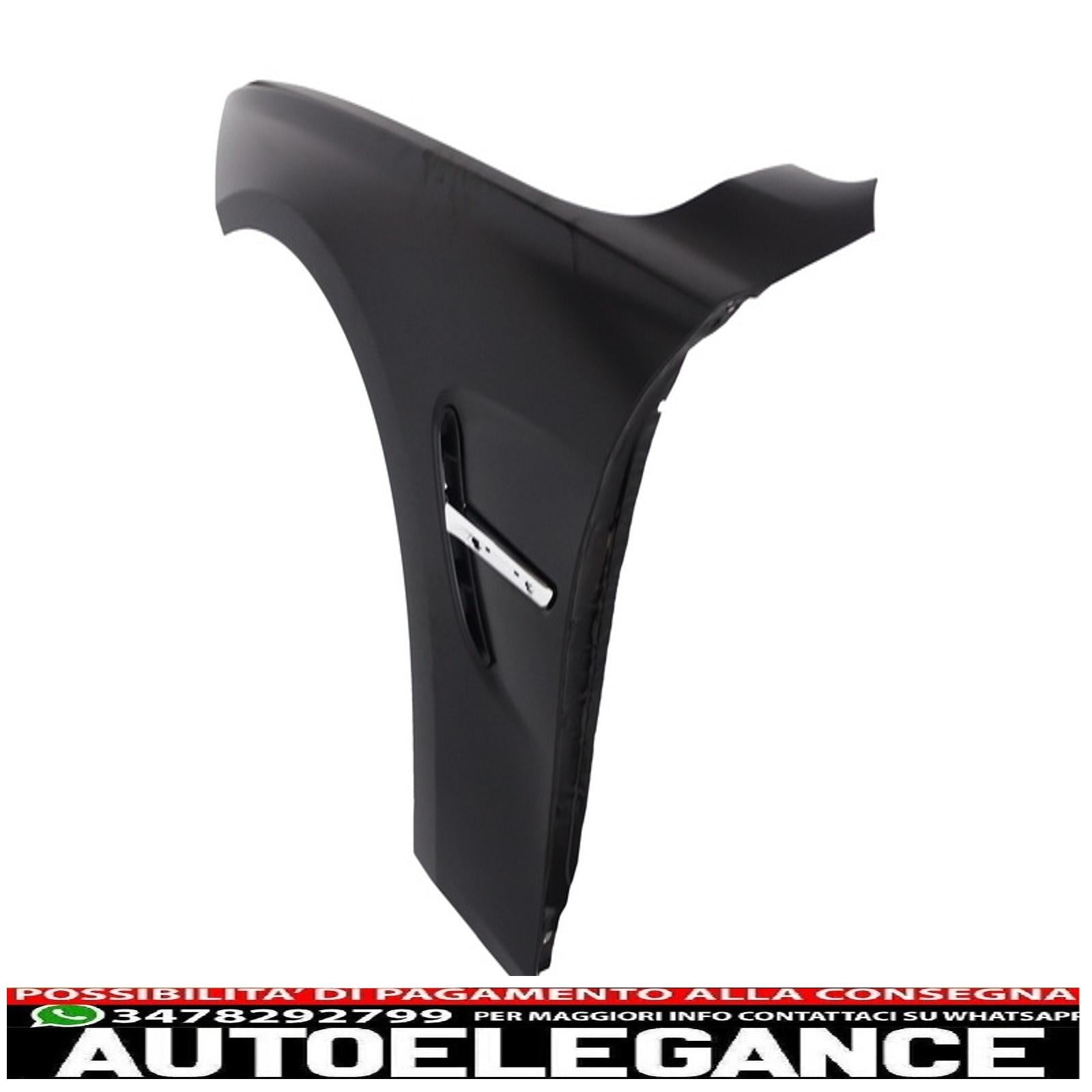 cofano cofano con parafanghi anteriori nero cromato adatto a bmw serie 3 f30 f31 (2011-2019) m3 gts look AUTOELEGANCERICAMBI