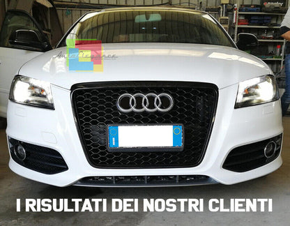 GRIGLIA ADATTA PER AUDI A3 8P 2008-2012 LOOK RS3 NERA DESIGN SPORTIVO