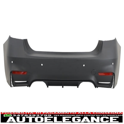 body kit suitable for bmw 3 series f30 (2011-2019) with led rear lights, dynamic sequential cornering light and double carbon exhaust tips 