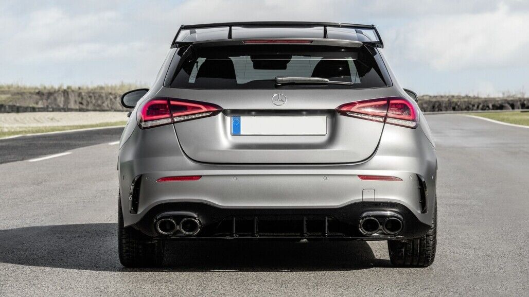 DIFFUSORE ADATTO PER MERCEDES CLASSE A W177 AMG + TERMINALI NERI LOOK A45S