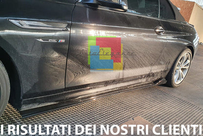 LAME BMW SERIE 6 E63 E64 SPLITTER SOTTO MINIGONNE LATERALI ABS NERO LUCIDO