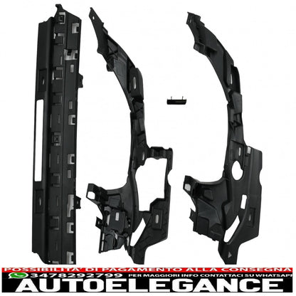 Diffusore mantovana per paraurti posteriore con terminali di scarico adatto per BMW Serie 3 G20 G28 Berlina G21 Touring (2018-up) M340i M Look Nero