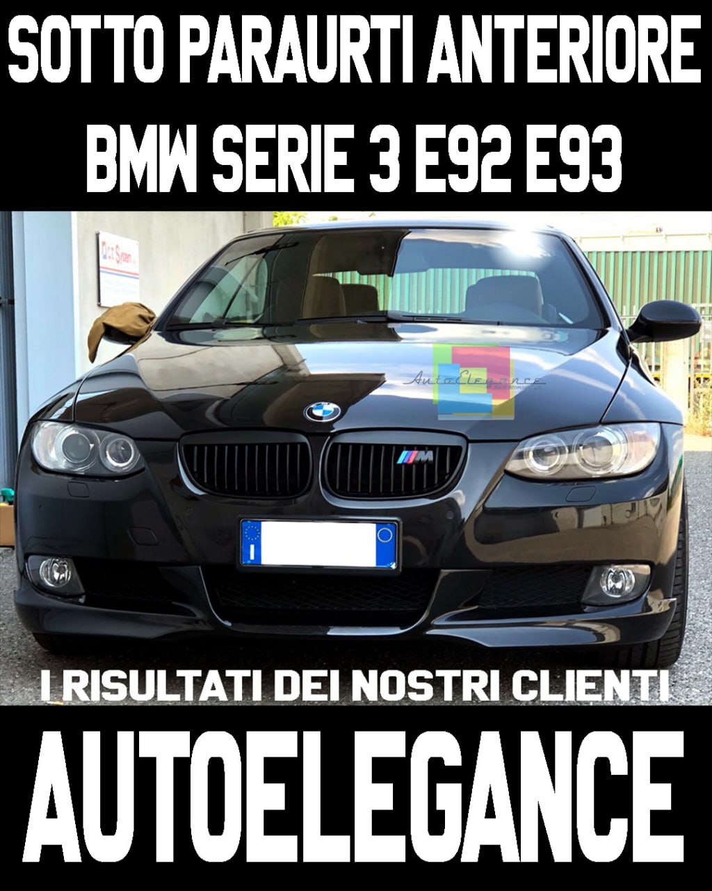 SOTTO PARAURTI ADATTO PER BMW SERIE 3 E92 COUPE STANDARD LOOK MSPORT GREZZO