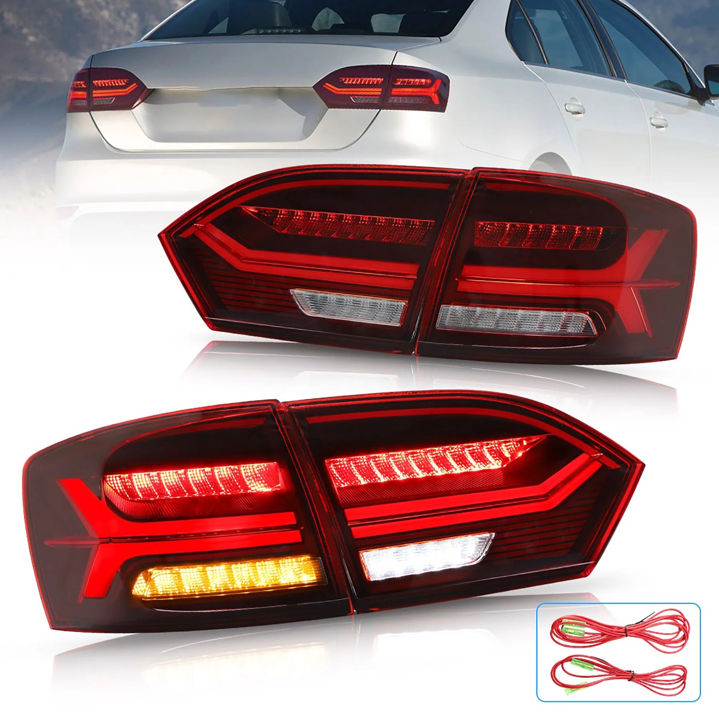 Fari con Demon Eye e luci posteriori per Volkswagen VW Jetta / Sagitar (NON GLI) 2012-2018
