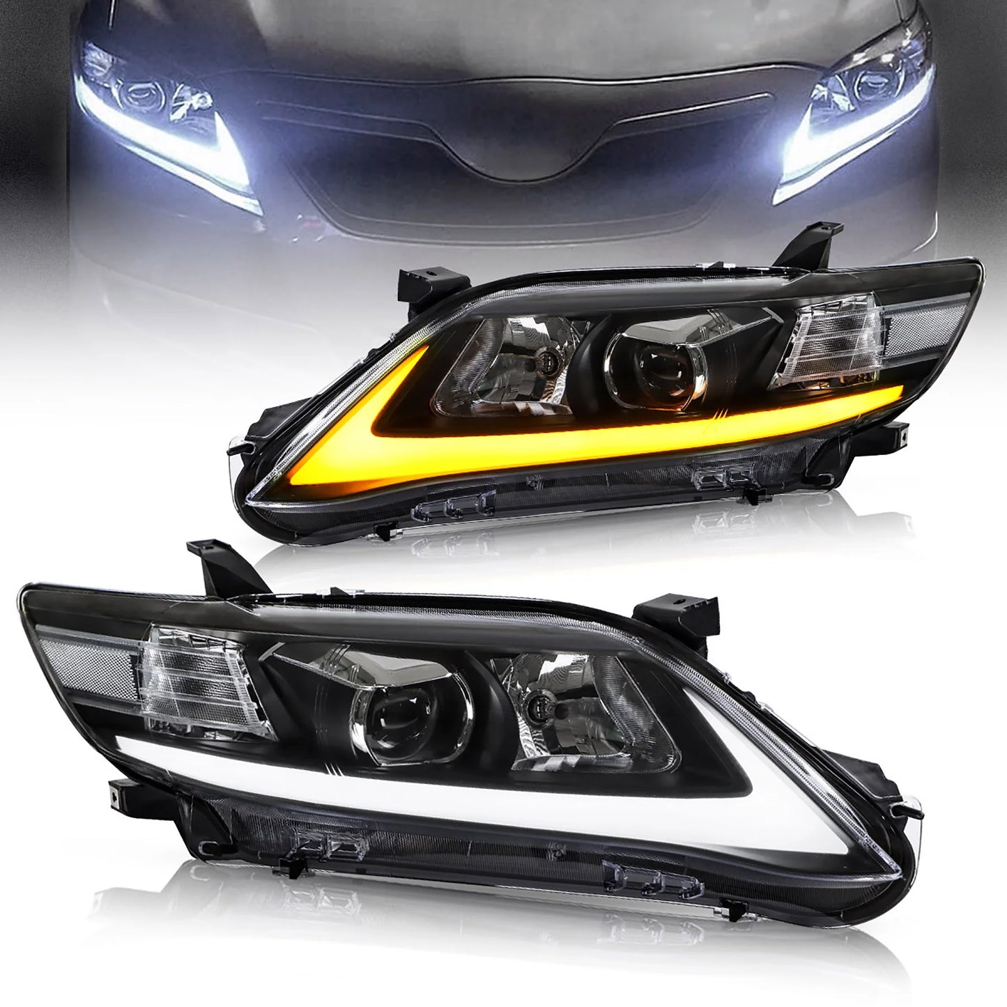 Fari LED sequenziali per Toyota Camry 2010-2011 ABS, PMMA, VETRO Materiale YAA-K