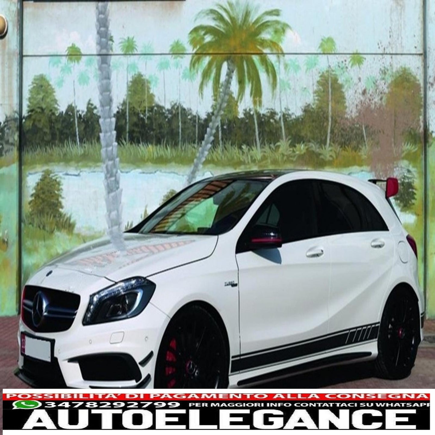 set of side stickers hood top roof tailgate matt black suitable for mercedes benz cla w117 c117 x117 (13-16) w176 (12-18) 45 a-design edition 1 