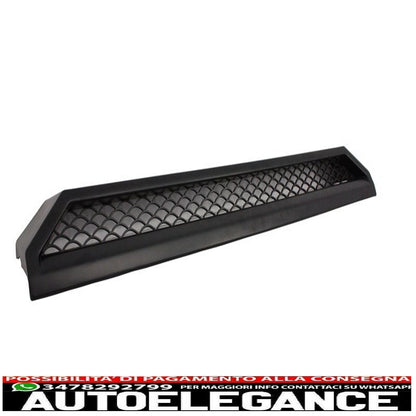 Front bumper spoiler led extension drl and upper spoiler suitable for mercedes g class w463 (1989-2017) black 