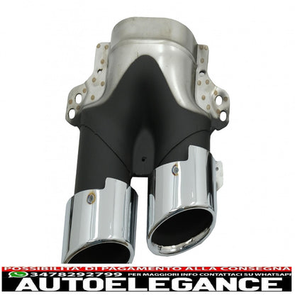 diffusore posteriore con terminali di scarico adatto per mercedes classe e w213 sport line (2016-2019) e53 design silver edition