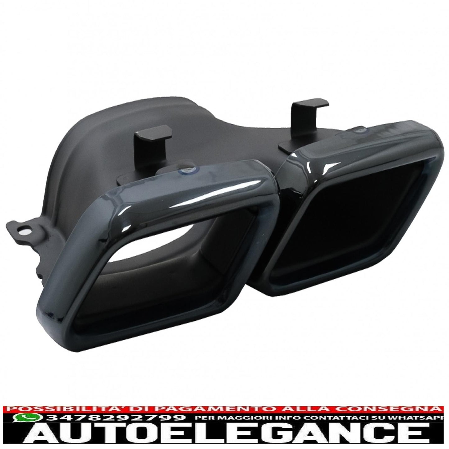 Exhaust tips for mercedes c class w205 s205 c205 a205 e class w213 s class w222 gle c292 gle w166 glc w253 x253 c253 c217 (2014-up) emerald black