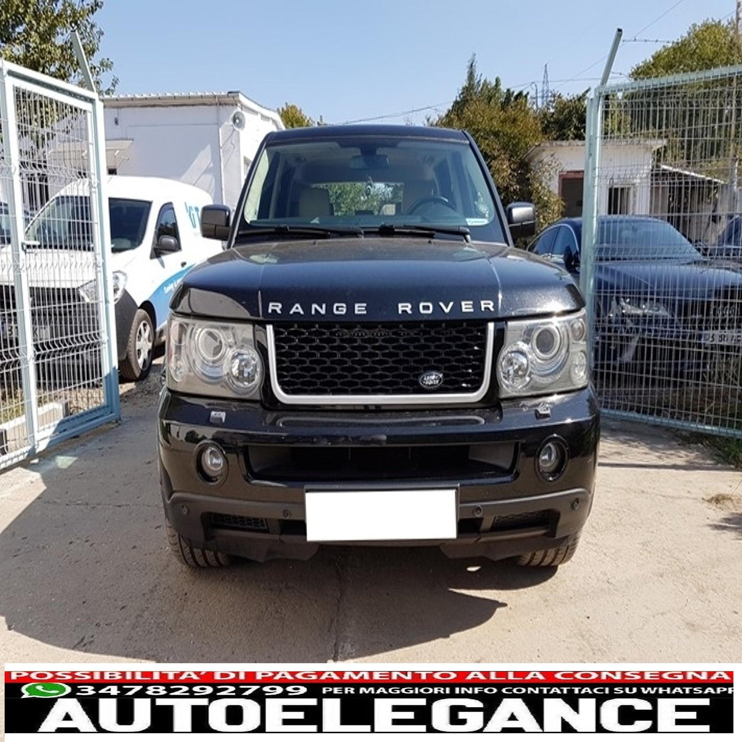 central grille and side vents group suitable for land rover range rover sport (2005-2008) l320 autobiography look all black edition