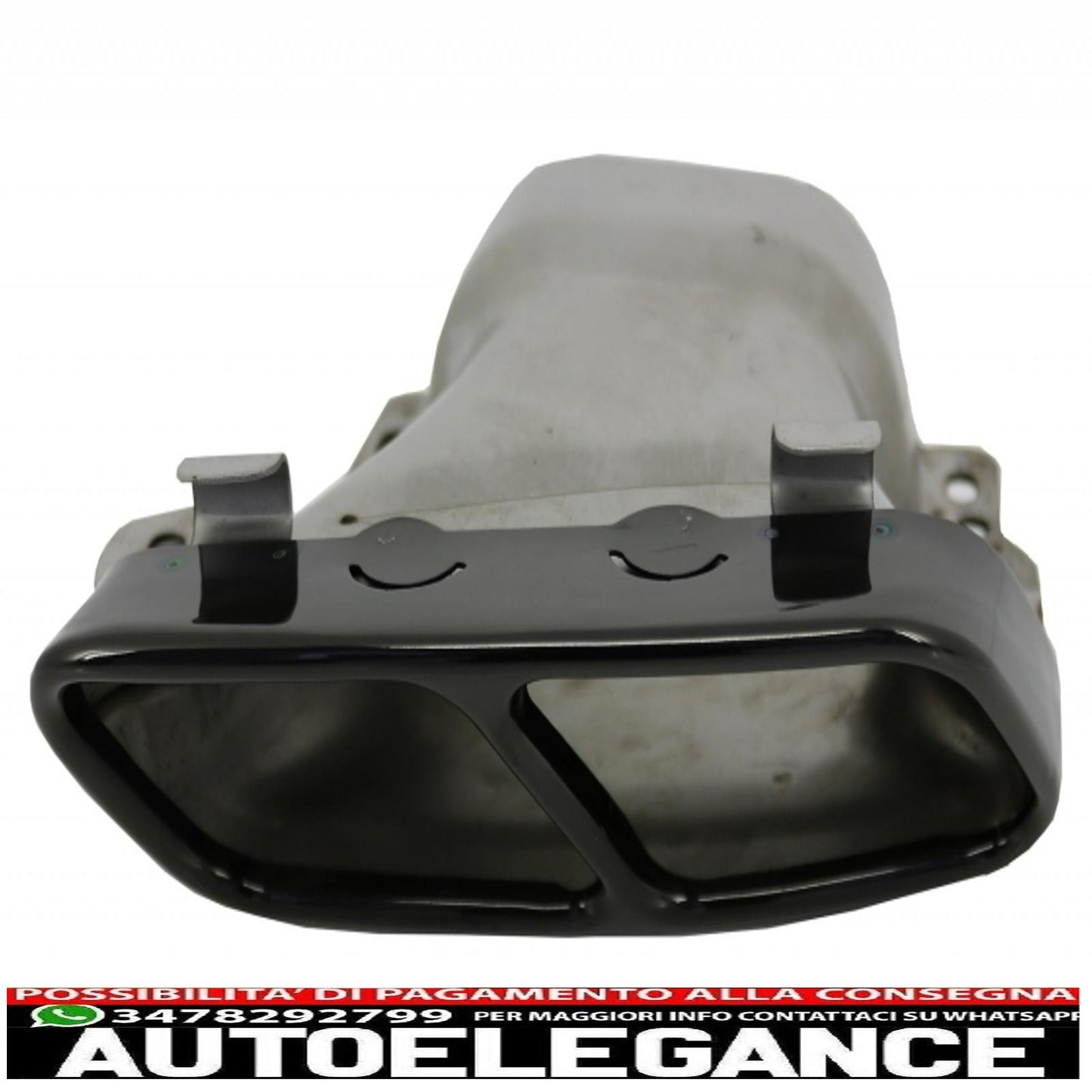 Diffusore mantovana paraurti posteriore con terminali di scarico nero adatto per mercedes w176 classe a (2013-2018) a45 restyling design carbon look
