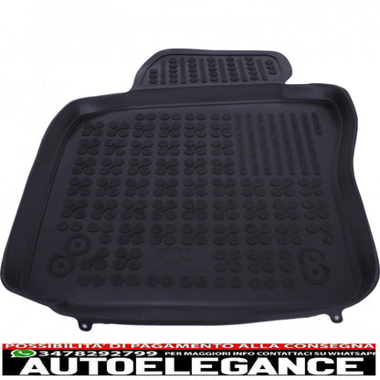Black rubber mat suitable for Seat Leon 1p (2005-2013) Skoda Octavia II (2004-2013) VW Golf 5 Golf 6 (2003-2013) Jetta V (2005-2010) Scirocco iii (2008-2017)