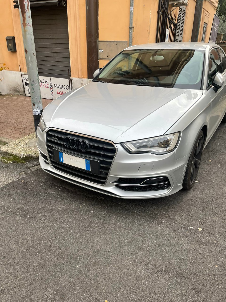 GRIGLIE FENDINEBBIA ADATTE PER AUDI A3 8V SLINE 2012-2016 LOOK S3 BAFFO CROMATO