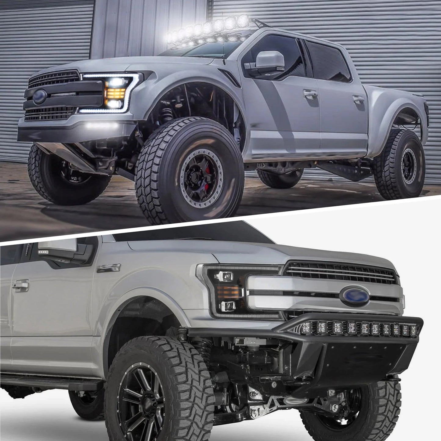 Fari per proiettori a LED per Ford F150 2018-2020 (senza segnale di svolta sequenziale)