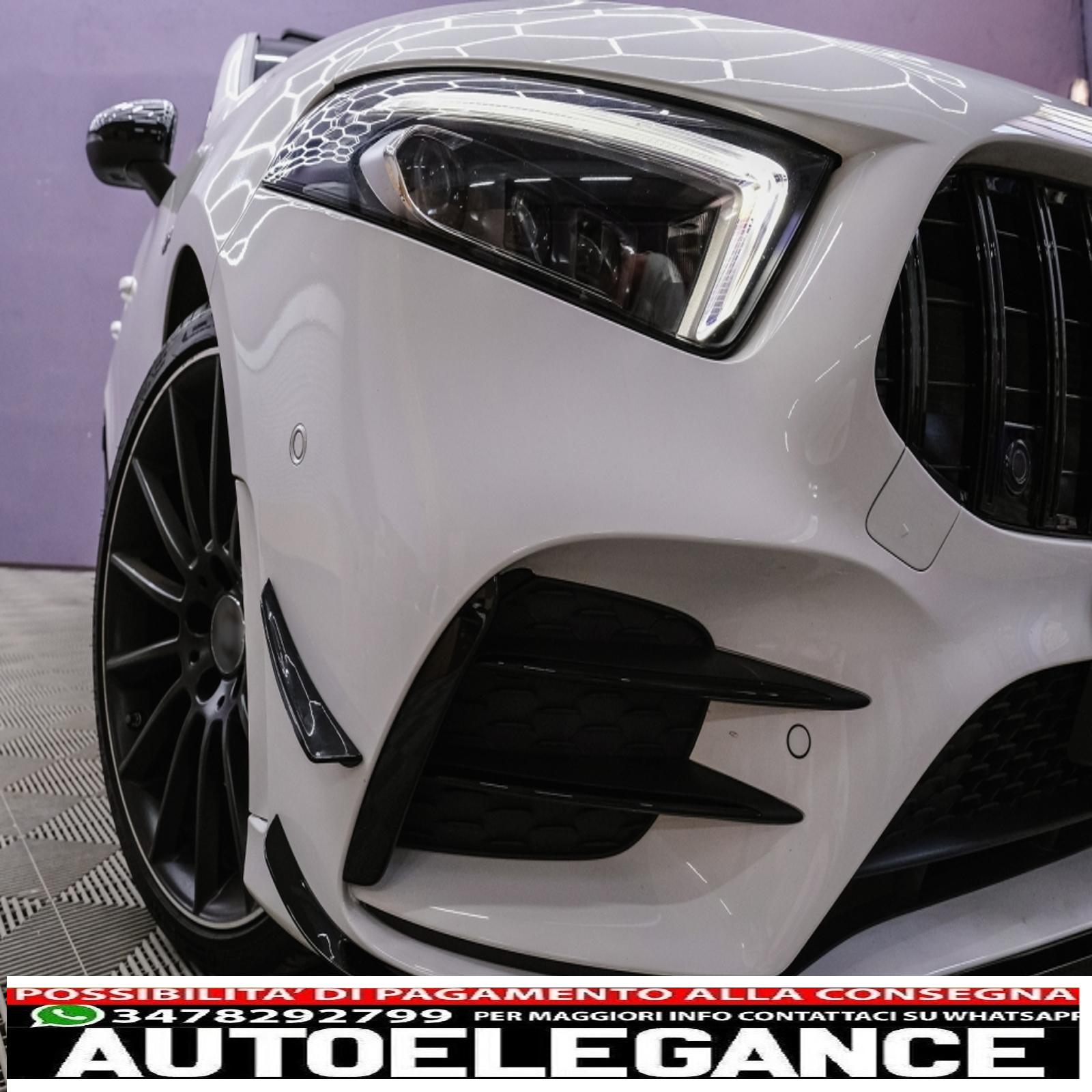 Alette paraurti anteriori alette laterali flac adatte per mercedes a class w177 v177 (04.2018-) a35 design black edition AUTOELEGANCERICAMBI