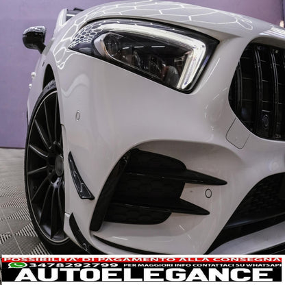 Alette paraurti anteriori alette laterali flac adatte per mercedes a class w177 v177 (04.2018-) a35 design black edition AUTOELEGANCERICAMBI
