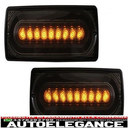 fanali posteriori full led adatti per mercedes classe g w463 (1989-2017) con indicatori di direzione sequenziali dinamici fumo