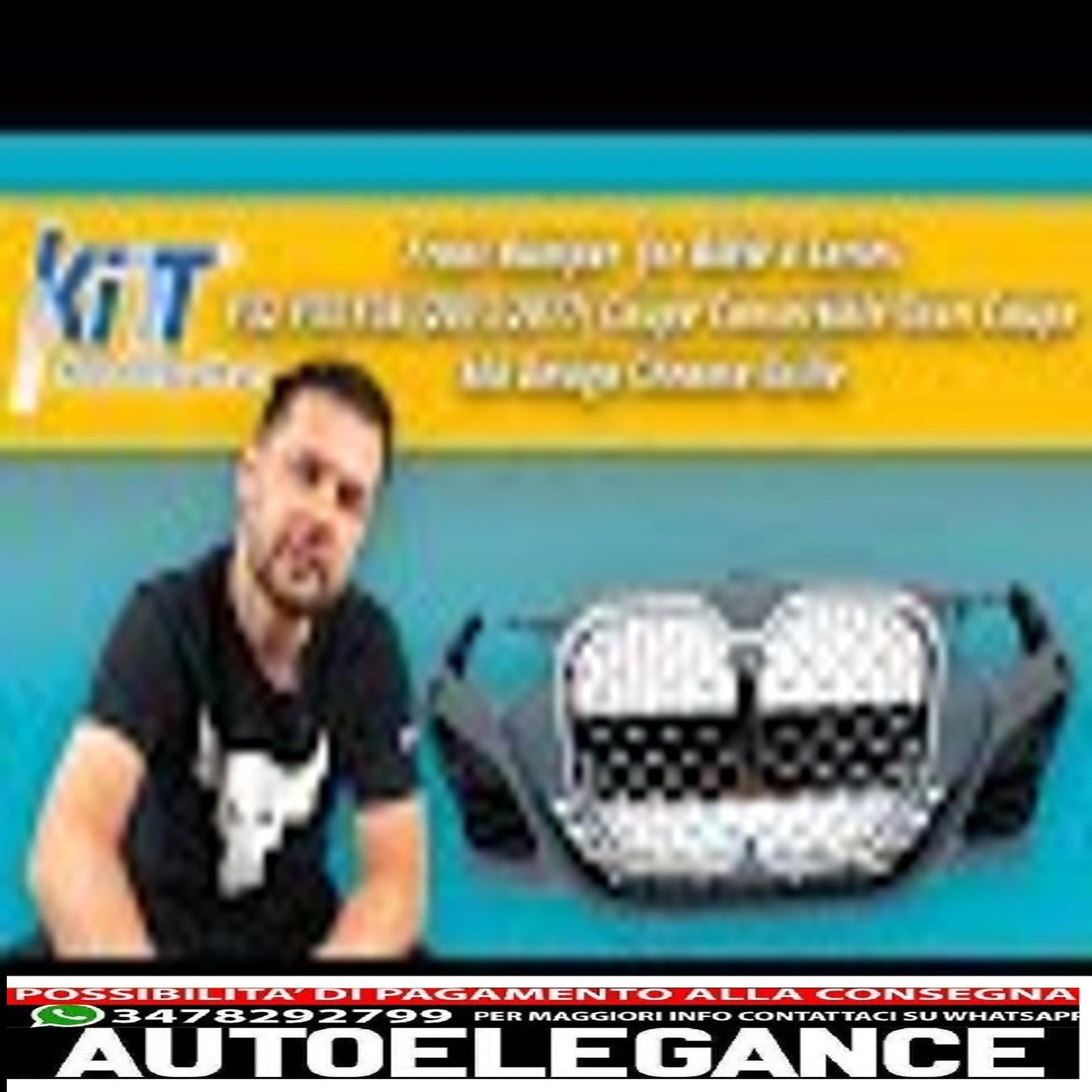 Front Bumper Suitable for BMW 4 Series F32 F33 F36 (2013-2017) Coupe Convertible Gran Coupe M4 Design Chrome Grille