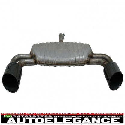 Diffusore mantovana paraurti posteriore con sistema di scarico nero adatto per audi a3 8v hatchback sportback (2012-2015) s3 design