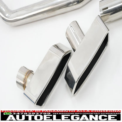 exhaust system suitable for bmw 5 series f10 (2011-2017) with square tailpipes m550i m look (PROMO) 