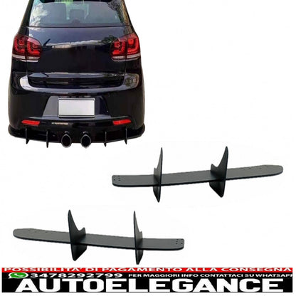 Splitter estensione paraurti posteriore per diffusore aria adatto a vw golf vi 6 r20 (2008-2013) nero