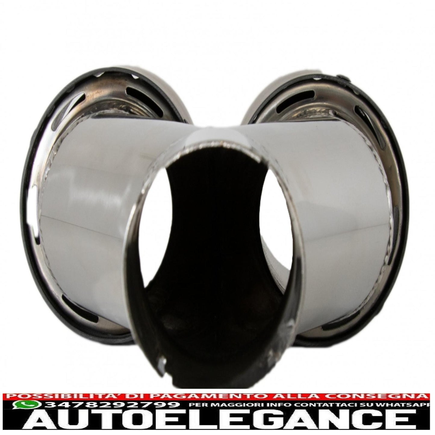 Universal Exhaust Tip Carbon Fiber Matte Finish Left Inlet 6cm / 2.36inch