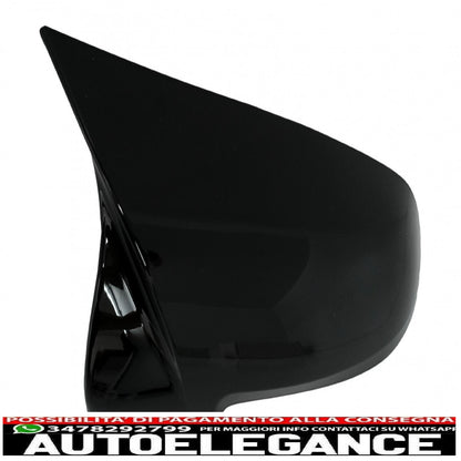 Labbro spoiler paraurti anteriore con coperture specchietti, diffusore e terminali marmitta di scarico adatti per BMW Serie 5 F10 F11 Sedan Touring (2015-2017) Design M-Performance