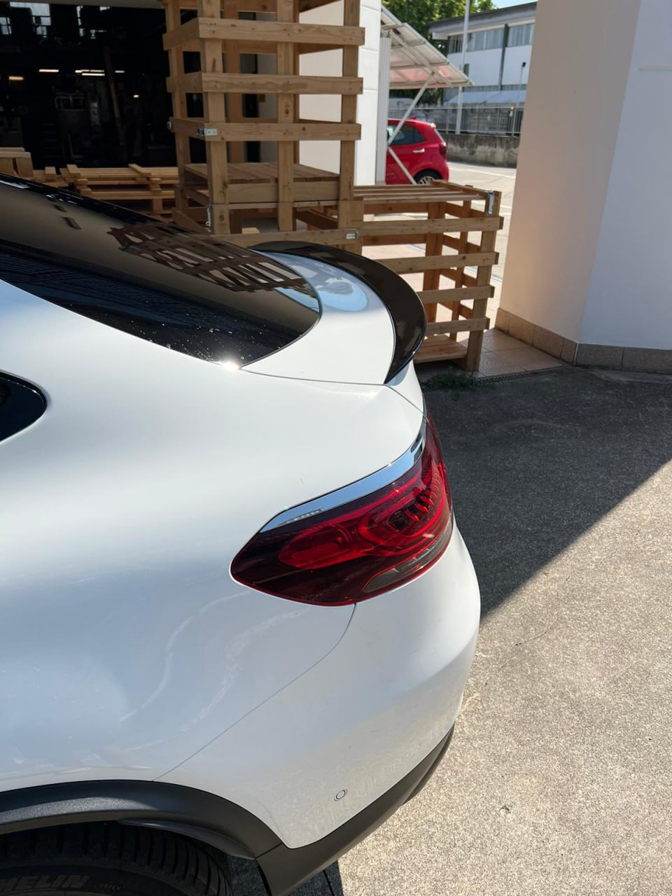 SPOILER POSTERIORE ADATTO PER MERCEDES GLC COUPE C253 2015+ LOOK NERO LUCIDO ABS