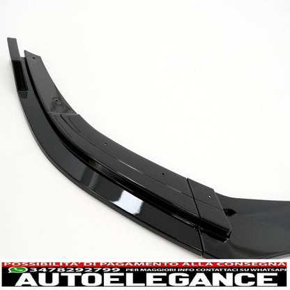 Estensione del labbro dello spoiler del paraurti anteriore adatta per mercedes classe e w212 s212 facelift sport line (2013-2016) nero pianoforte