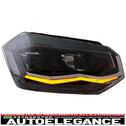 full led headlights suitable for vw polo aw mk6 (2018-2020) with dynamic ignition and sequential cornering lights 