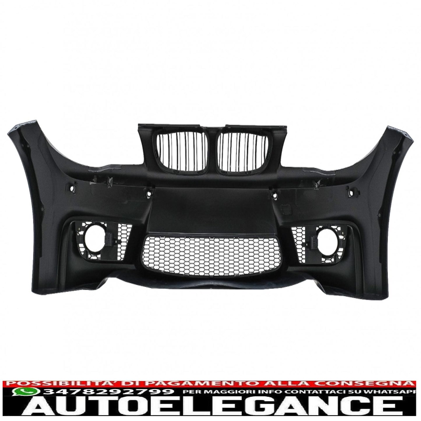 front bumper suitable for bmw 1 series e81 e82 e87 e88 (2004-2011) design 1m with sra pdc 