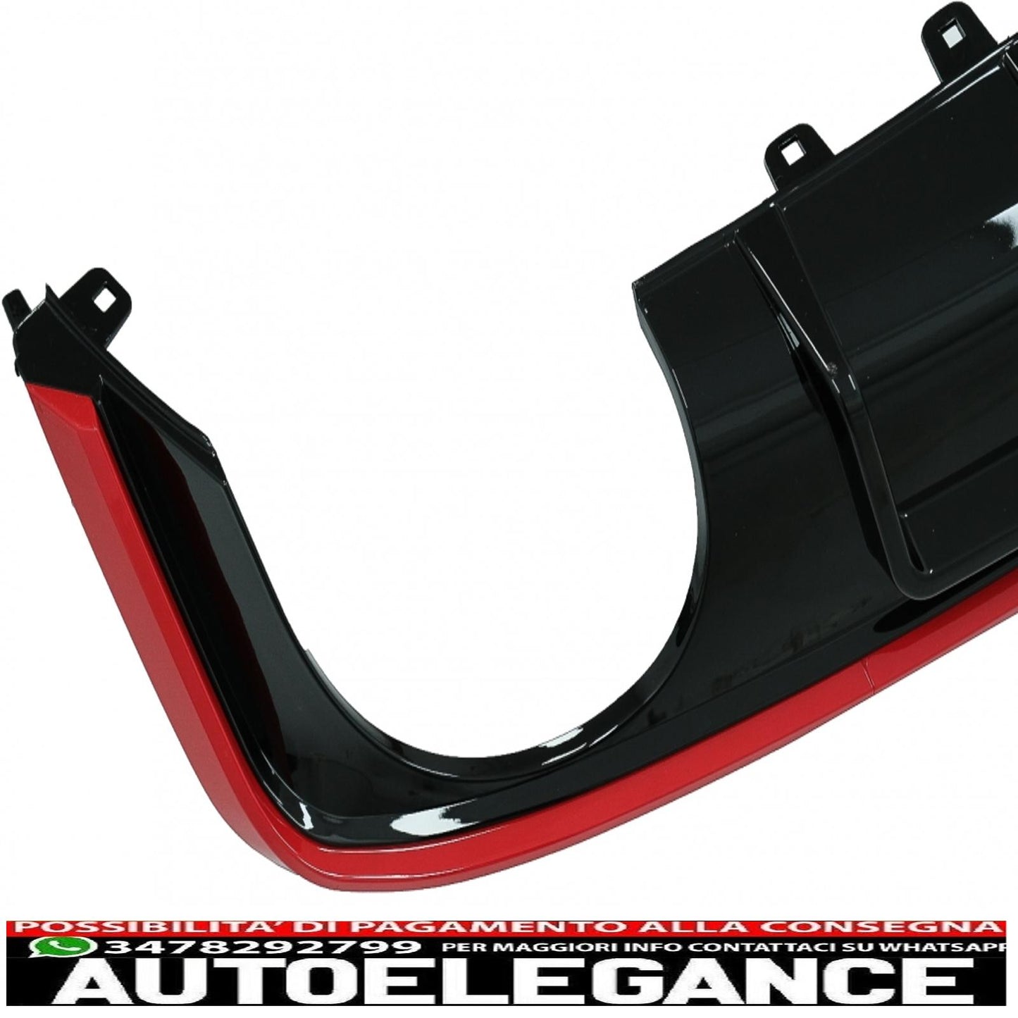 Diffusore e terminali di scarico per paraurti posteriore adatti per audi a6 c8 4k avant berlina (2018-up) rs6 design rosso