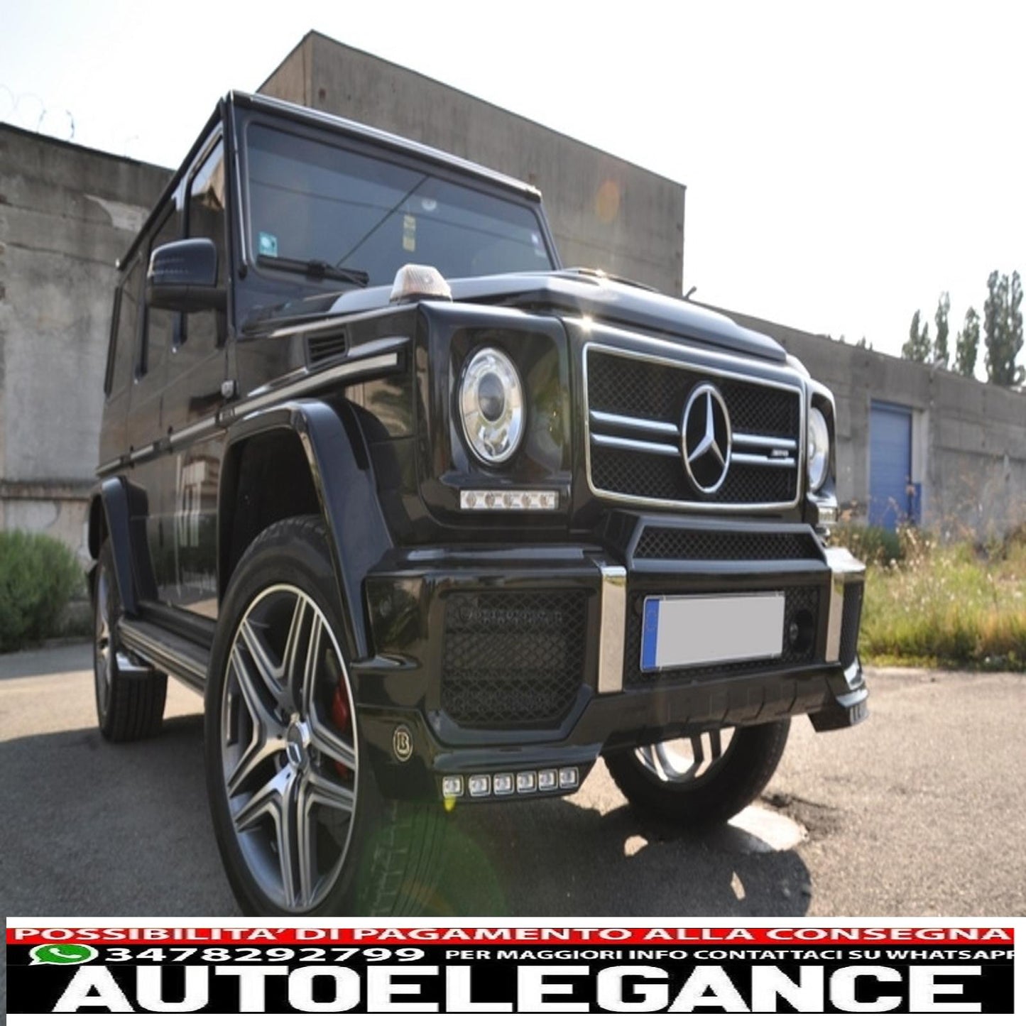 led drl for front bumper spoiler extension suitable for mercedes g class w463 (1989-2017)