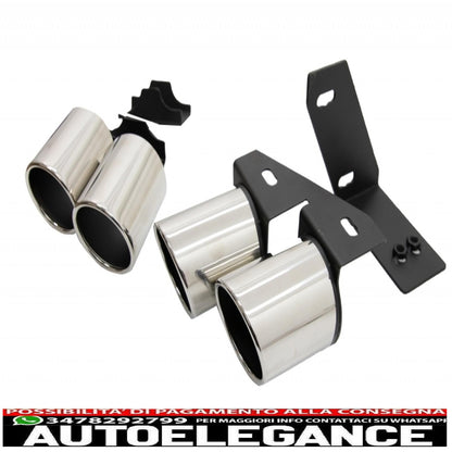 Diffusore paraurti posteriore con terminali di scarico terminali di scarico adatti per audi a4 b9 8w berlina avant s-line (2016-2018) s4 design