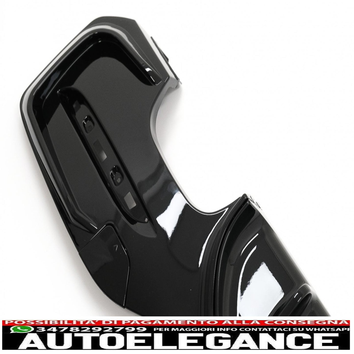 spoiler paraurti posteriore mantovana diffusore doppia doppia uscita adatto per bmw serie 1 f20 f21 lci (2015-2019) nero pianoforte