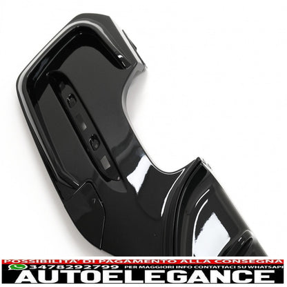 spoiler paraurti posteriore mantovana diffusore doppia doppia uscita adatto per bmw serie 1 f20 f21 lci (2015-2019) nero pianoforte