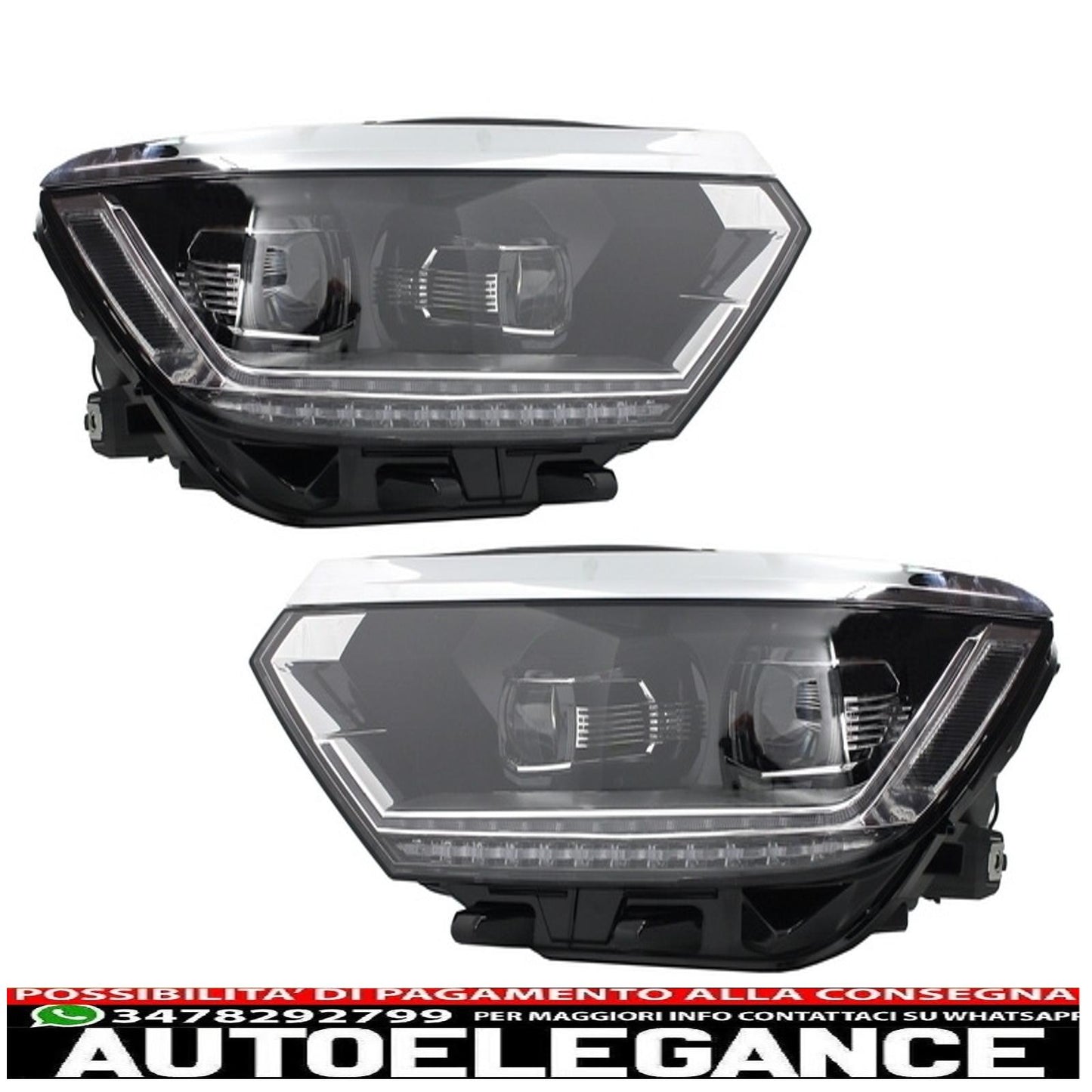 full led headlights with led rear lights suitable for vw passat b8 3g (2014-2019) matrix r line with sequential dynamic cornering lights