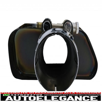 diffusore d'aria a doppia uscita adatto per bmw serie 5 f10 f11 (2011-2017) con terminali di scarico m-performance design nero pianoforte