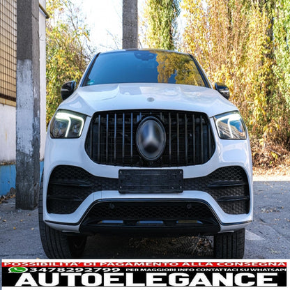 Griglia anteriore centrale adatta per mercedes gle suv w167 v167 gle coupe c167 pacchetto sportivo (2019-up) gtr design panamericana tutto nero