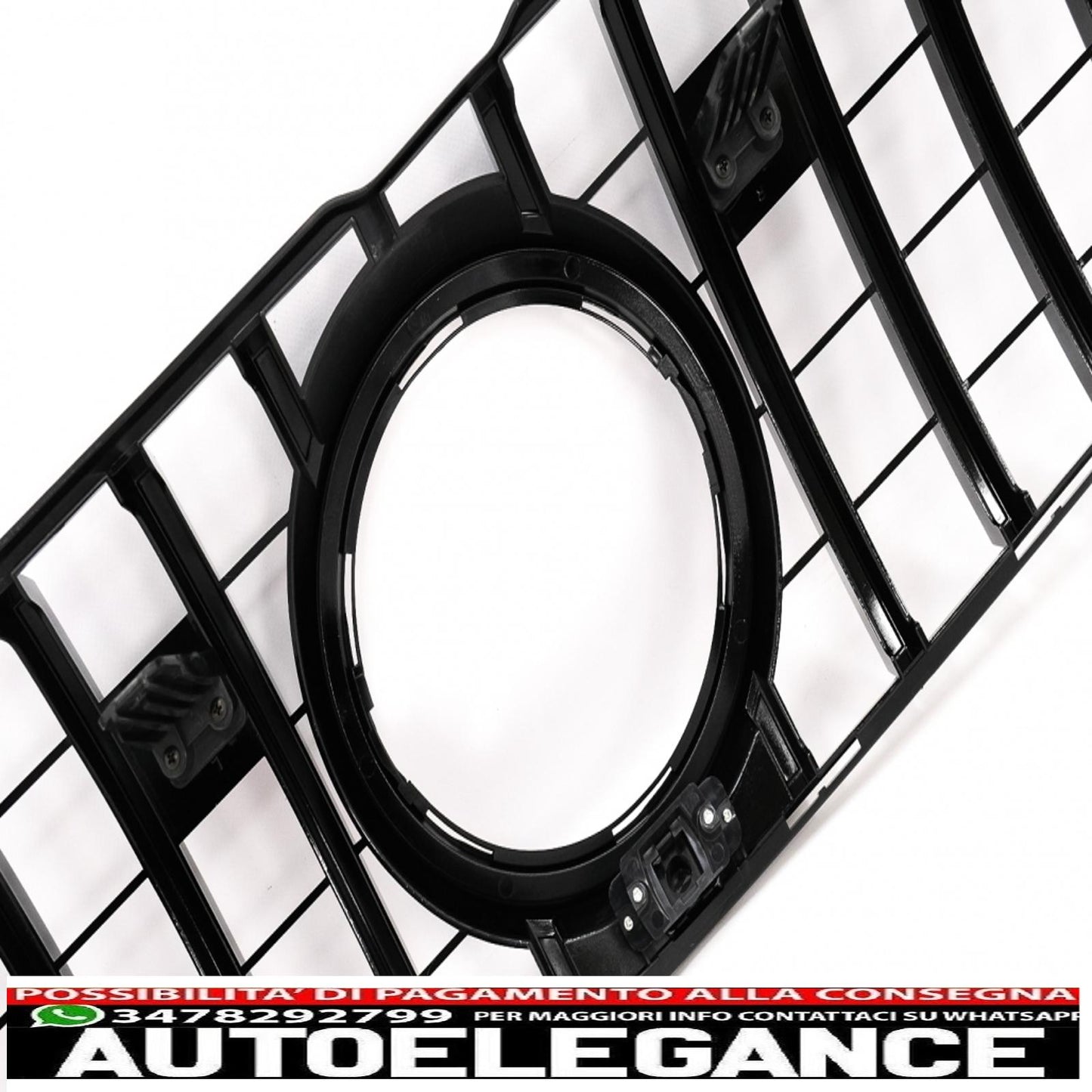 central grille suitable for mercedes gls x166 facelift (2016-2018) gtr design black 