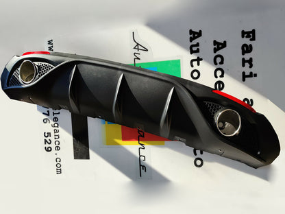 DIFFUSORE ADATTO PER ALFA ROMEO GIULIA LOOK VELOCE OPACO + TERMINALI CROMATI