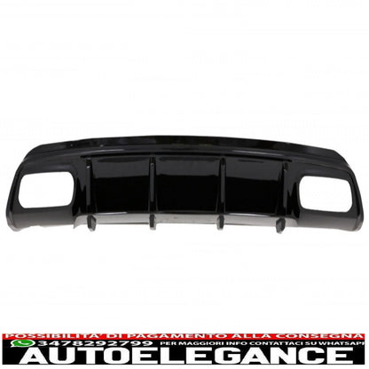 Diffusore Posteriore Nero per Mercedes A W176 12-15 A45 Look Marmitta Punte Cromate-mostra il titolo originaleTesto originaleRear Diffuser Black for Mercedes A W176 12-15 A45 Look Muffler Tips Chrome